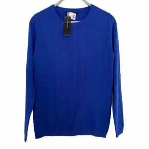 NWT Banana Republic Blue Eyelet Crew Neck Sweater